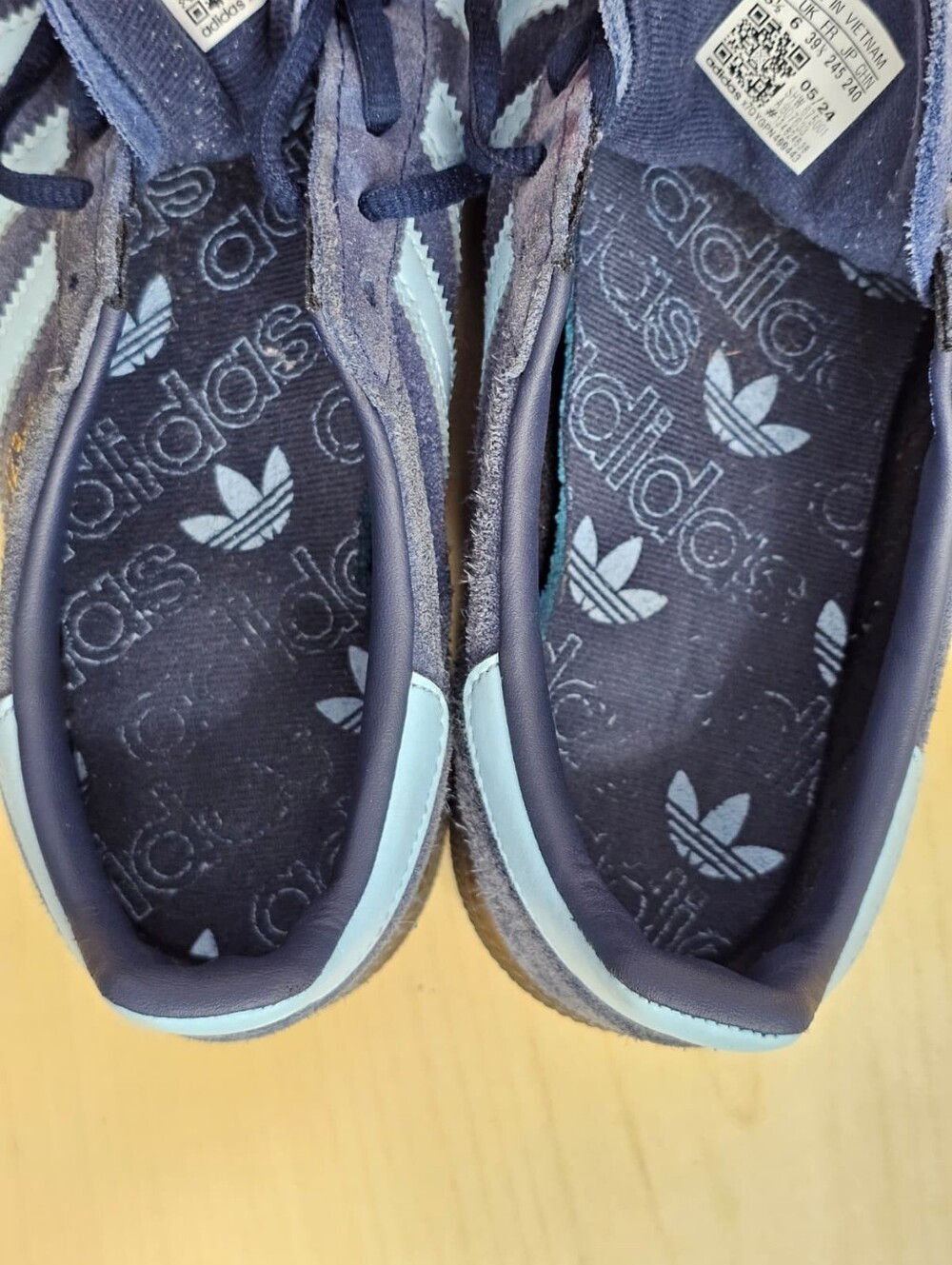 Adidas Originals Handball Spezial Sneakers Collegiate Navy Clear Sky, 6.5 - Picture 10 of 13